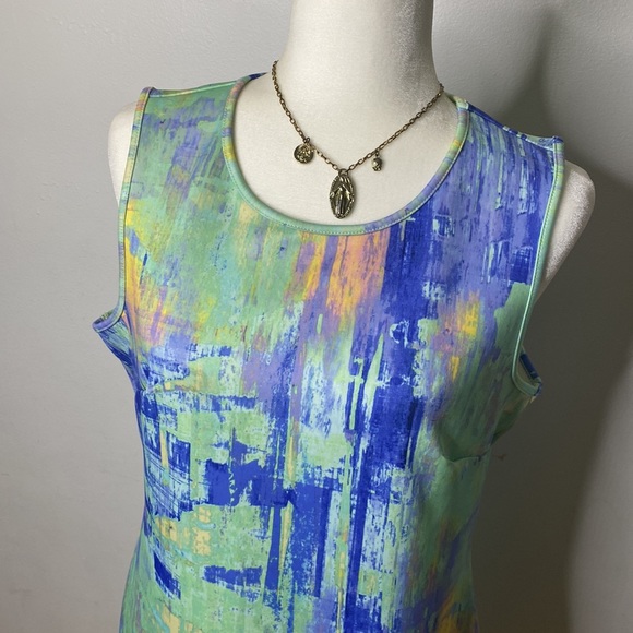 Green Blue Mesh Dress - Picture 7 of 10